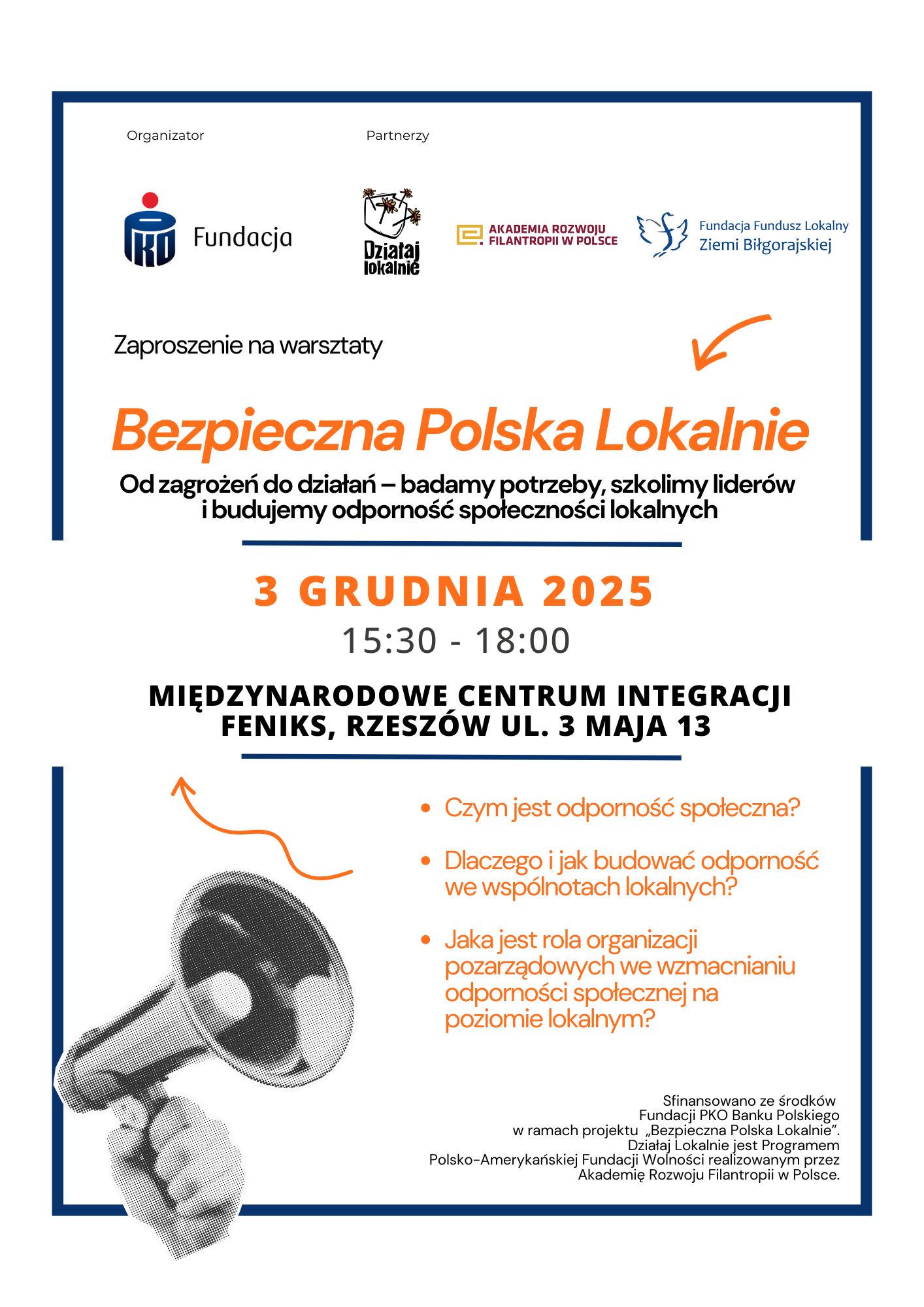 Plakat bezpieczna Polska Lokalnie RZESZÓW